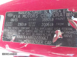 2016 Kia Forte LX with VIN KNAFK4A66G5510667, listed as a IAAI auction lot 41701919 with 165,361 mi miles. Bid and sale history available at carsss.com. Image 9.