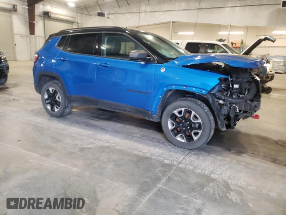 2018 Jeep Compass Trailhawk with VIN 3C4NJDDB3JT234532, listed as a Copart auction lot 55029605 with 99,614 mi miles and Salvage title. Bid and sale history available at DreamBid. Image 4.