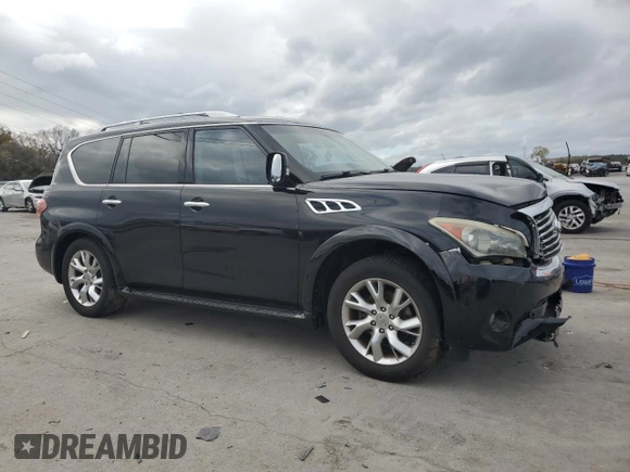 2012 Infiniti QX56 8-passenger with VIN JN8AZ2ND8C9715923, listed as a Copart auction lot 79192944 with 250,177 mi miles and Salvage Title. Bid and sale history available at carsss.com. Image 4.