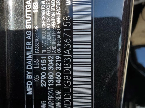 2018 Mercedes-Benz S 560 with VIN WDDUG8DB3JA367158, listed as a Copart auction lot 46992275 with 71,540 mi miles and Salvage Title. Bid and sale history available at carsss.com. Image 13.