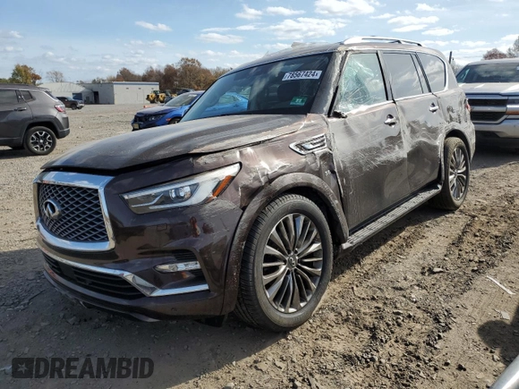 2018 Infiniti QX56 8-passenger with VIN JN8AZ2NC9J9440597, listed as a Copart auction lot 78567424 with 94,218 mi miles and Salvage Title. Bid and sale history available at carsss.com. Image 1.
