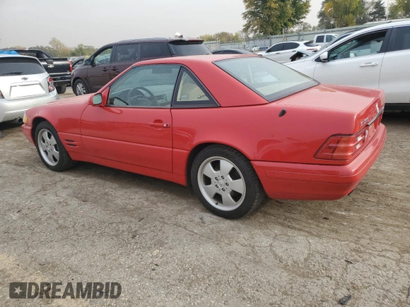 1999 Mercedes-Benz SL-Class with VIN WDBFA68F9XF186324, listed as a Copart auction lot 78376164 with 121,311 mi miles and Salvage Title. Bid and sale history available at carsss.com. Image 2.