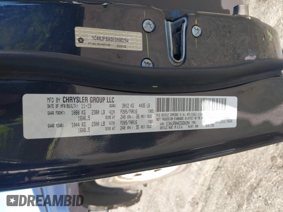 2014 Jeep Patriot Sport with VIN 1C4NJPBA0ED690284, listed as a IAAI auction lot 42513472 with 148,979 mi miles and . Bid and sale history available at DreamBid. Image 9.