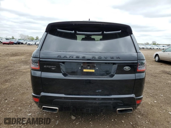 2020 Land Rover Range Rover Sport HST with VIN SALWS2RU6LA720061, listed as a Copart auction lot 55636705 with 42,485 mi miles and Salvage title. Bid and sale history available at DreamBid. Image 6.