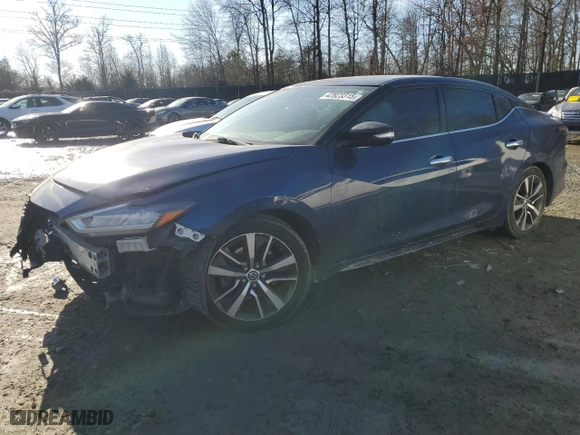 2019 Nissan Maxima SV with VIN 1N4AA6AV7KC371016, listed as a Copart auction lot 42823315 with 109,733 mi miles and Salvage Title. Bid and sale history available at carsss.com. Image 1.