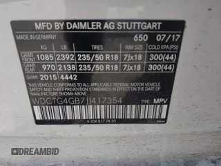 2018 Mercedes-Benz GLA 250 z VIN WDCTG4GB7JJ417354, wystawiony jako IAAI lot #42349802 z przebiegiem 84 011 mil mil oraz . Historia ofert i sprzedaży dostępna na DreamBid. Obrazek 9.