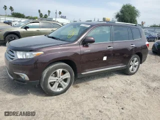 2012 Toyota Highlander Limited with VIN 5TDDK3EH9CS142991, listed as a Copart auction lot 51248045 with 0 mi miles and Salvage Title. Bid and sale history available at carsss.com. Image 1.