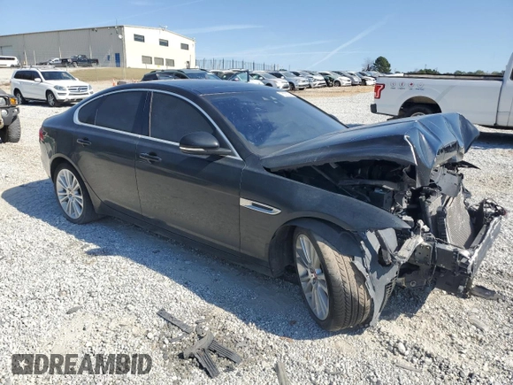 2017 Jaguar XF 20d Prestige with VIN SAJBE4BN9HCY44527, listed as a Copart auction lot 76555354 with 0 mi miles and Salvage Title. Bid and sale history available at carsss.com. Image 4.