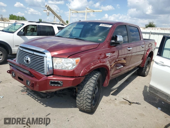 2010 Toyota Tundra Limited z VIN 5TFHW5F1XAX123781, wystawiony jako Copart lot #56399345 z przebiegiem 143 445 mil mil oraz Szkoda całkowita • Salvage title. Historia ofert i sprzedaży dostępna na DreamBid. Obrazek 1.