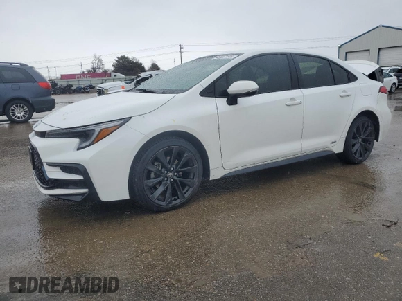 2023 Toyota Corolla Hybrid LE with VIN JTDBDMHE1P3007343, listed as a Copart auction lot 45537195 with 50,913 mi miles and Salvage Title. Bid and sale history available at carsss.com. Image 1.