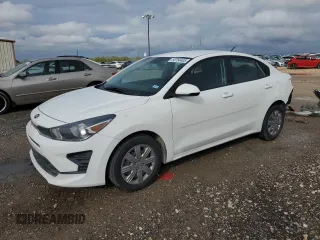 2021 Kia Rio LX with VIN 3KPA24AD1ME369454, listed as a Copart auction lot 50754405 with 81,458 mi miles and Salvage Title. Bid and sale history available at carsss.com. Image 1.