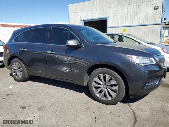 2014 Acura MDX Tech Pkg with VIN 5FRYD3H49EB005026, listed as a Copart auction lot 50574725 with 122,881 mi miles and Salvage Title. Bid and sale history available at carsss.com. Image 4.
