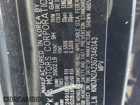 2016 Kia Soul with VIN KNDJN2A23G7346143, listed as a Copart auction lot 51805555 with 79,938 mi miles and Salvage Title. Bid and sale history available at carsss.com. Image 12.
