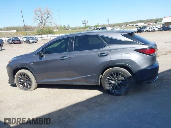 2020 Lexus RX 450h F Sport Performance with VIN 2T2YGMDA4LC055002, listed as a IAAI auction lot 41974333 with 64,998 mi miles and . Bid and sale history available at DreamBid. Image 14.