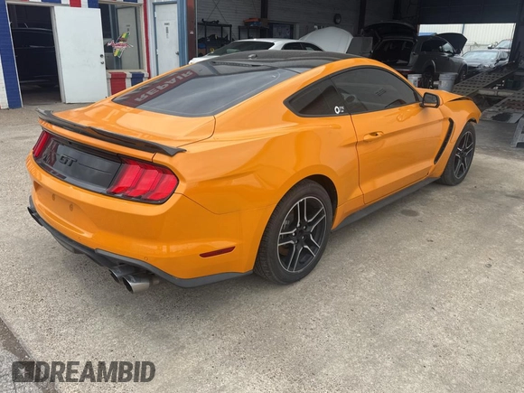 2019 Ford Mustang GT with VIN 1FA6P8CFXK5196514, listed as a Copart auction lot 55160435 with 19,914 mi miles and Clean Title. Bid and sale history available at carsss.com. Image 4.