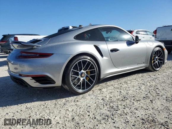 2019 Porsche 911 Turbo with VIN WP0AD2A94KS140514, listed as a Copart auction lot 75714224 with Not Provided miles and Salvage Title. Bid and sale history available at carsss.com. Image 3.