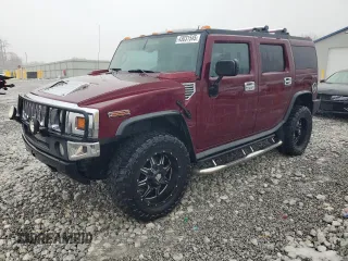 2005 Hummer H2 SUV with VIN 5GRGN23U35H128685, listed as a Copart auction lot 43031545 with 132,053 mi miles and Salvage Title. Bid and sale history available at carsss.com. Image 1.