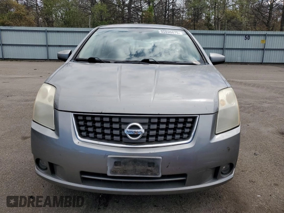 2008 Nissan Sentra S with VIN 3N1AB61E38L712077, listed as a Copart auction lot 55896675 with 60,594 mi miles and Clean title. Bid and sale history available at DreamBid. Image 5.