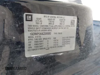 2012 Chevrolet Silverado 1500 Work Truck with VIN 1GCRKPEA0CZ280062, listed as a IAAI auction lot 42219409 with 211,010 mi miles and . Bid and sale history available at DreamBid. Image 9.
