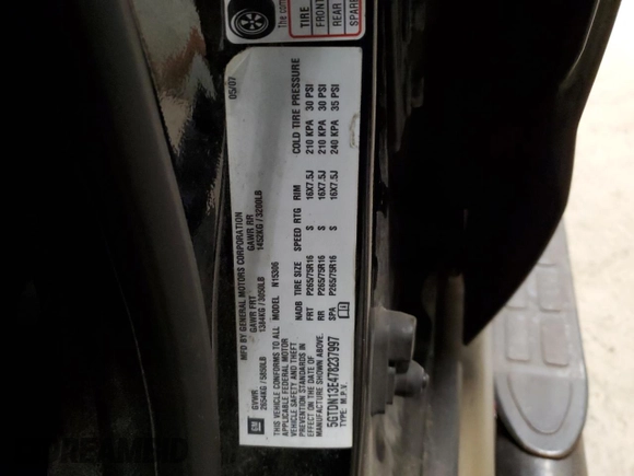 2007 Hummer H3 SUV with VIN 5GTDN13E478237997, listed as a Copart auction lot 77562024 with 171,799 mi miles and Salvage Title. Bid and sale history available at carsss.com. Image 13.
