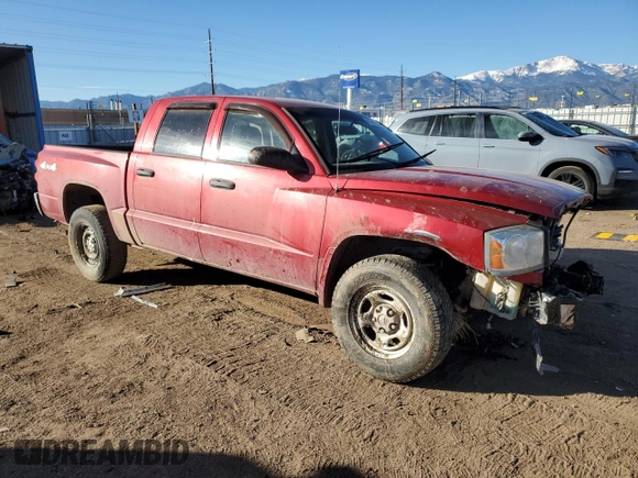 2006 Dodge Dakota ST with VIN 1D7HW28K66S706928, listed as a Copart auction lot 81569314 with 161,319 mi miles and Salvage Title. Bid and sale history available at DreamBid. Image 4.