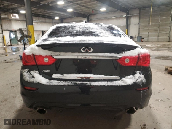 2017 Infiniti Q50 Red Sport 400 with VIN JN1FV7AR4HM871976, listed as a Copart auction lot 88888105 with 85,789 mi miles and Salvage Title. Bid and sale history available at carsss.com. Image 6.