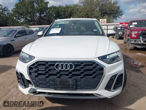 2022 Audi Q5 S line Premium with VIN WA1GAAFY8N2017164, listed as a IAAI auction lot 41455881 with 64,092 mi miles. Bid and sale history available at carsss.com. Image 12.