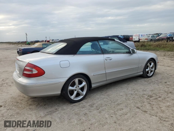 2005 Mercedes-Benz CLK 320 with VIN WDBTK65G55T037176, listed as a Copart auction lot 75594214 with Not Provided miles and Salvage Title. Bid and sale history available at DreamBid. Image 3.