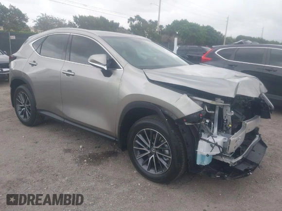 2025 Lexus NX 250 with VIN 2T2ADCAZ4SC024801, listed as a IAAI auction lot 41727939 with 77 mi miles and . Bid and sale history available at DreamBid. Image 1.