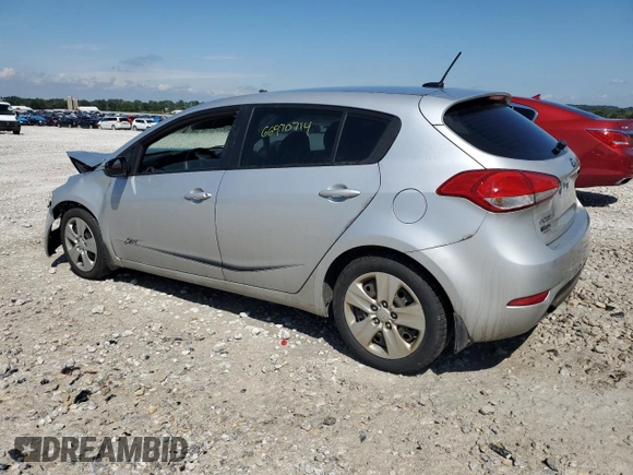 2016 Kia Forte 5-Door LX with VIN KNAFK5A85G5621105, listed as a Copart auction lot 66970714 with 0 mi miles and Clean Title. Bid and sale history available at carsss.com. Image 2.