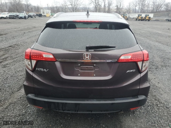2022 Honda HR-V EX-L with VIN 3CZRU6H76NM750078, listed as a Copart auction lot 48754305 with 21,385 mi miles and Salvage Title. Bid and sale history available at carsss.com. Image 6.
