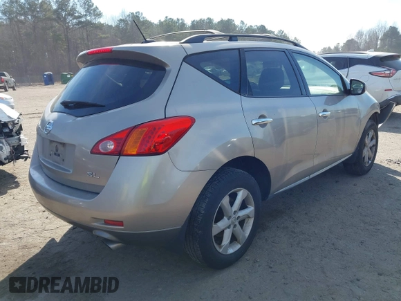 2009 Nissan Murano SL with VIN JN8AZ18U29W103622, listed as a IAAI auction lot 41624719 with 241,724 mi miles and . Bid and sale history available at DreamBid. Image 4.