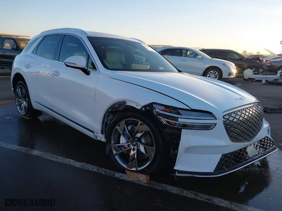 2024 Genesis Electrified GV70 Advanced with VIN 5NMMCET18RH003235, listed as a IAAI auction lot 41124576 with 3,530 mi miles. Bid and sale history available at carsss.com. Image 1.