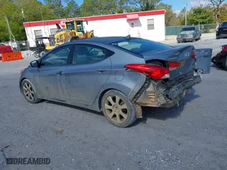 2012 Hyundai Elantra GLS with VIN KMHDH4AE3CU255391, listed as a IAAI auction lot 41833631 with 190,610 mi miles. Bid and sale history available at carsss.com. Image 3.