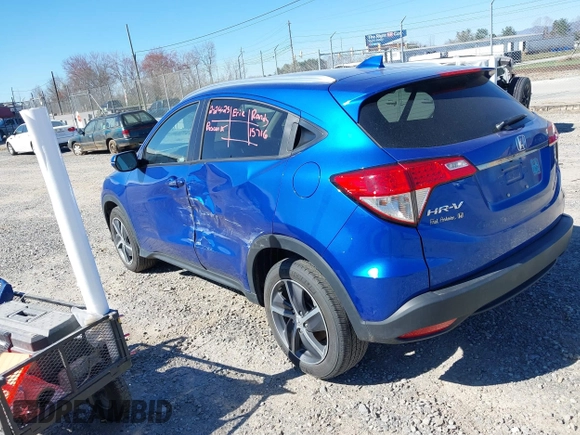 2022 Honda HR-V EX with VIN 3CZRU6H50NM765075, listed as a IAAI auction lot 41790465 with 75,144 mi miles. Bid and sale history available at carsss.com. Image 3.