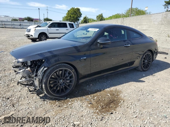2023 Mercedes-Benz C 43 AMG with VIN W1KWJ6EB8PG119569, listed as a Copart auction lot 57043995 with 14,601 mi miles and Salvage title. Bid and sale history available at DreamBid. Image 1.