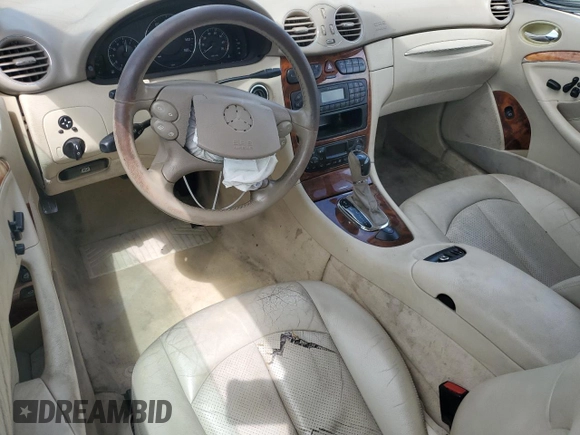2004 Mercedes-Benz CLK Cabriolet 3.2L with VIN WDBTK65G84T029278, listed as a Copart auction lot 50312065 with 92,833 mi miles and Salvage Title. Bid and sale history available at carsss.com. Image 7.