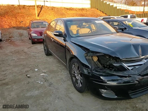 2010 Hyundai Genesis with VIN KMHGC4DF6AU072614, listed as a Copart auction lot 84869494 with 201,605 mi miles and Salvage Title. Bid and sale history available at carsss.com. Image 11.