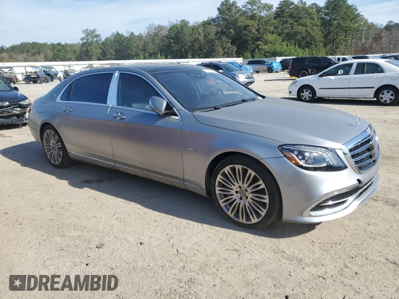 2018 Mercedes-Benz S with VIN WDDUX8AB2JA377071, listed as a Copart auction lot 79737574 with 60,854 mi miles and Salvage Title. Bid and sale history available at DreamBid. Image 4.