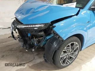 2022 Hyundai Kona N Line with VIN KM8K3CA3XNU840731, listed as a IAAI auction lot 41865602 with 22,247 mi miles. Bid and sale history available at carsss.com. Image 6.