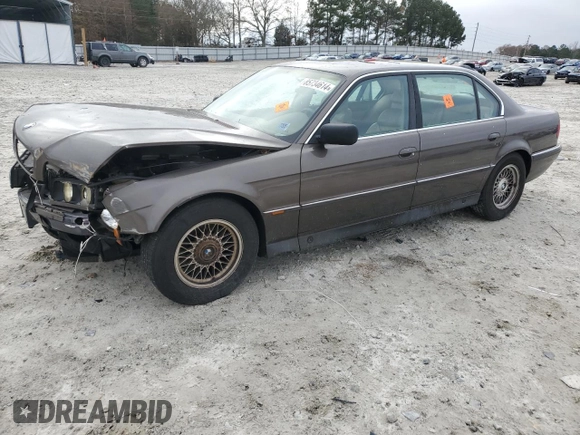 1997 BMW 7 Series 740il with VIN WBAGJ8325VDM01757, listed as a Copart auction lot 85734614 with 190,453 mi miles and Non Repairable. Bid and sale history available at carsss.com. Image 1.