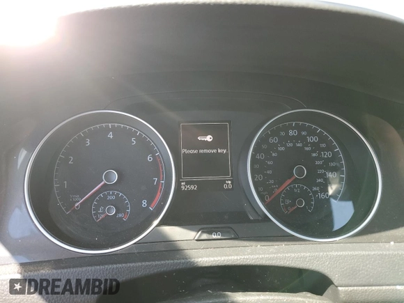 2019 Volkswagen Golf SportWagen S with VIN 3VWY57AU5KM512610, listed as a Copart auction lot 49362134 with 92,592 mi miles. Bid and sale history available at carsss.com. Image 9.