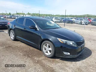 2014 Kia Optima LX with VIN 5XXGM4A76EG346193, listed as a IAAI auction lot 42176760 with 124,702 mi miles and . Bid and sale history available at DreamBid. Image 1.
