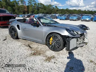 2021 Porsche 911 Turbo S with VIN WP0CD2A95MS263475, listed as a Copart auction lot 73601514 with 9,489 mi miles and Salvage Title. Bid and sale history available at DreamBid. Image 4.