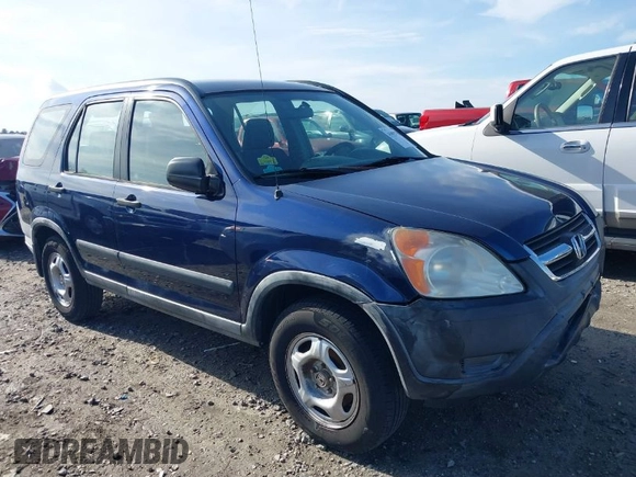 2002 Honda CR-V LX with VIN JHLRD68422C007140, listed as a IAAI auction lot 41093756 with 184,588 mi miles and . Bid and sale history available at carsss.com. Image 1.