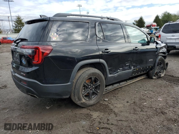 2021 GMC Acadia AT4 with VIN 1GKKNLLS9MZ184594, listed as a Copart auction lot 83914744 with 62,706 mi miles and Salvage Title. Bid and sale history available at carsss.com. Image 3.