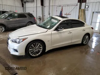 2018 Infiniti Q50 3.0t LUXE with VIN JN1EV7AR6JM443179, listed as a Copart auction lot 42911915 with 0 mi miles and Non Repairable. Bid and sale history available at carsss.com. Image 1.