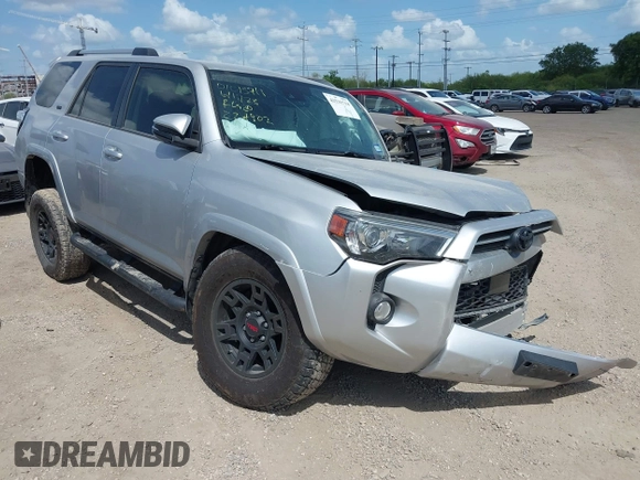 2020 Toyota 4Runner SR5 with VIN JTEZU5JR6L5224902, listed as a IAAI auction lot 42526718 with 75,673 mi miles and . Bid and sale history available at DreamBid. Image 1.