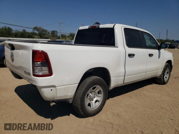 2024 Ram 1500 Tradesman z VIN 1C6SRFGT6RN121396, wystawiony jako Copart lot #75023444 z przebiegiem 25 517 mil mil oraz Szkoda całkowita • Salvage title. Historia ofert i sprzedaży dostępna na DreamBid. Obrazek 3.