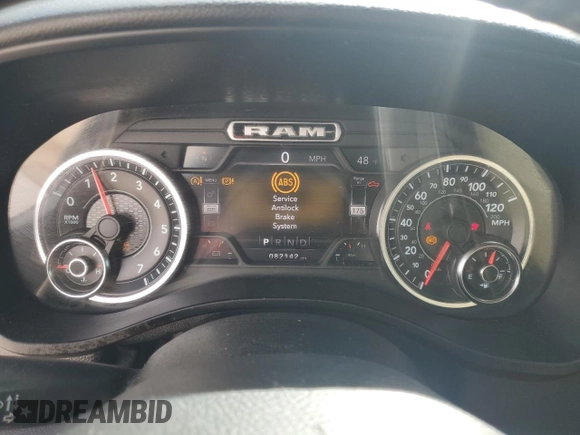 2020 Ram 1500 Big Horn with VIN 1C6SRFFT1LN211273, listed as a Copart auction lot 47375285 with 82,142 mi miles and Salvage Title. Bid and sale history available at carsss.com. Image 9.